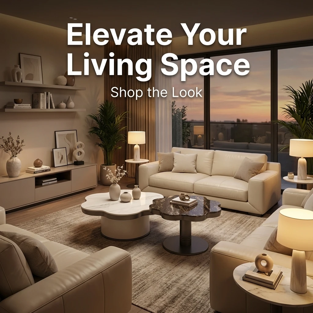 #Modern Two-piece Design, Coffee Table, Wooden Board, Glossy Paint, Durable, Household Living Room Furniture