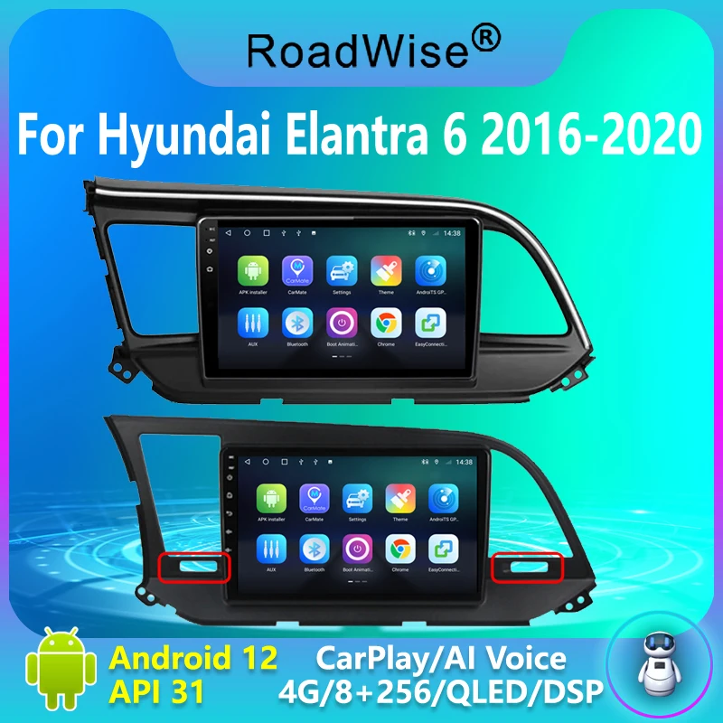 

8+256 Android 12 Car Radio For Hyundai Elantra 6 2016 2017 2018 2019 2020 Multimedia 4G Wifi GPS DSP DVD 2 DIN Carplay Autoradio