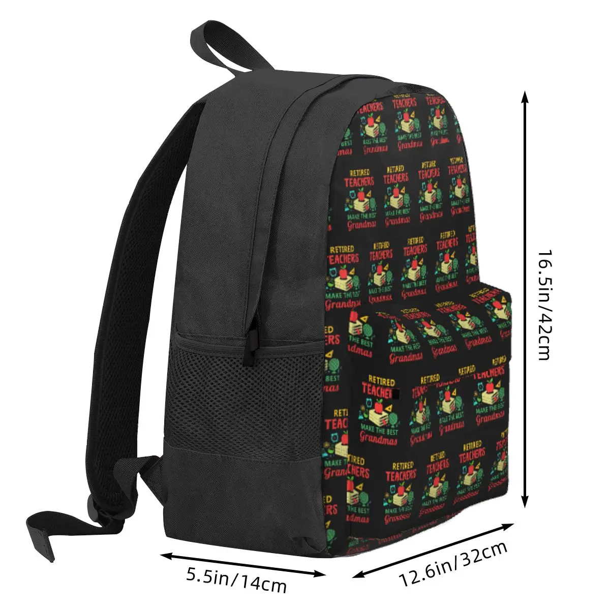 Retired Teachers Make The Best Grandmas Backpack Daypack Large Capacity Kids BookBag School Bag Shoulder Bags for Men Women