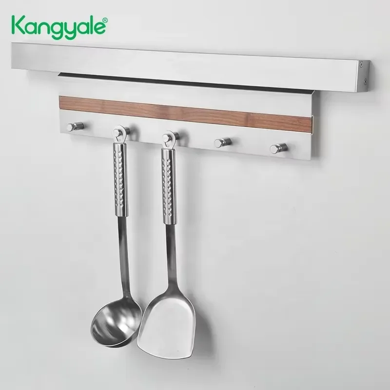 Настенная подставка для разделочных досок Kangyale Single Tier, кухонный аксессуар, держатель для специй, полка для бумажных полотенец