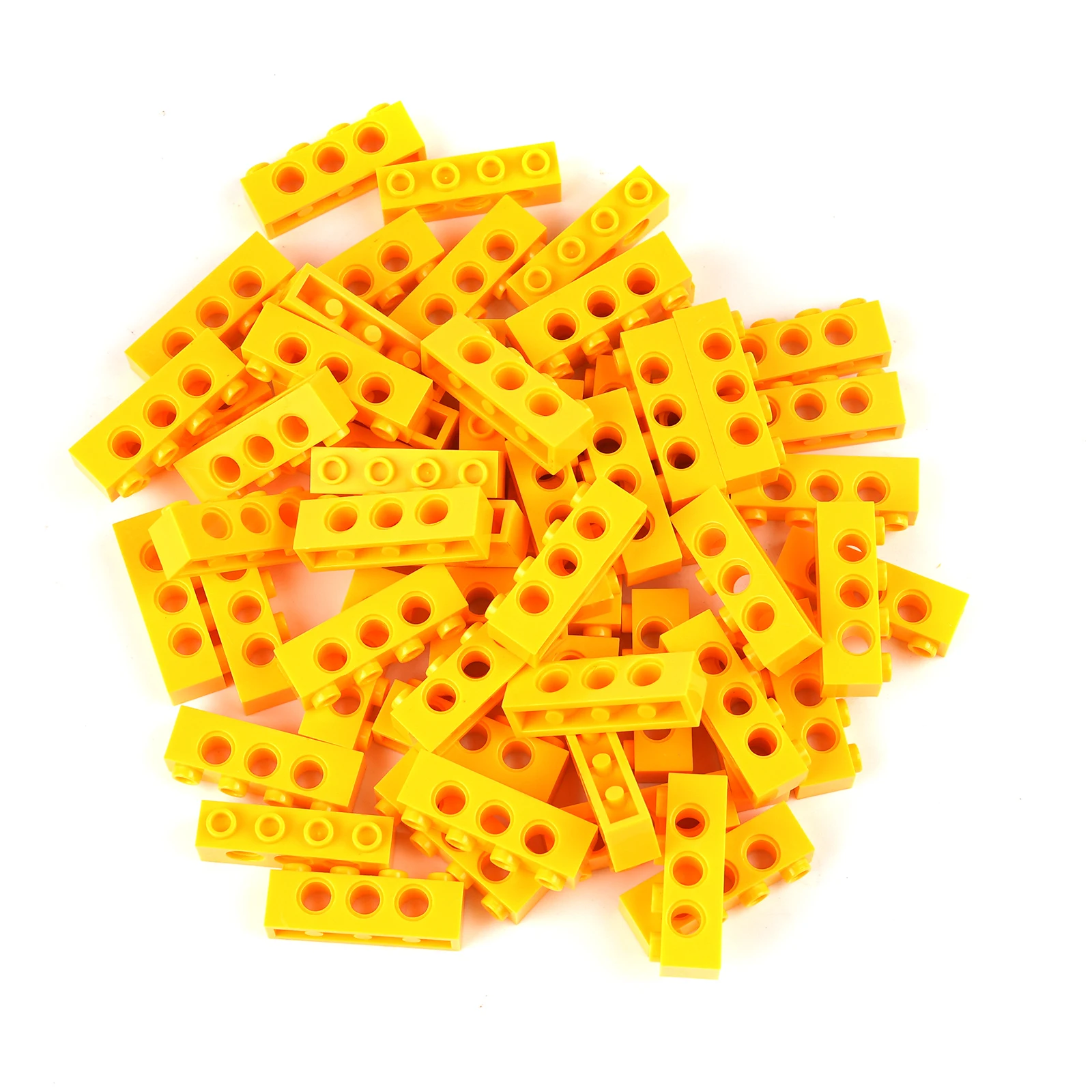 20 piezas tecnología de agujeros de haz amarillo piezas de bloques de construcción MOC 2730/3894/3700/6541/3895 montaje perforado accesorios de ladrillos de juguete