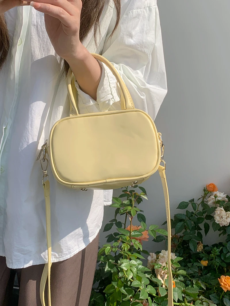 

Korean Sle Women's Handbag Cute Small Square Bag Casual Single oulder Slant Cross Bag Faionable Daily Use PU Leather