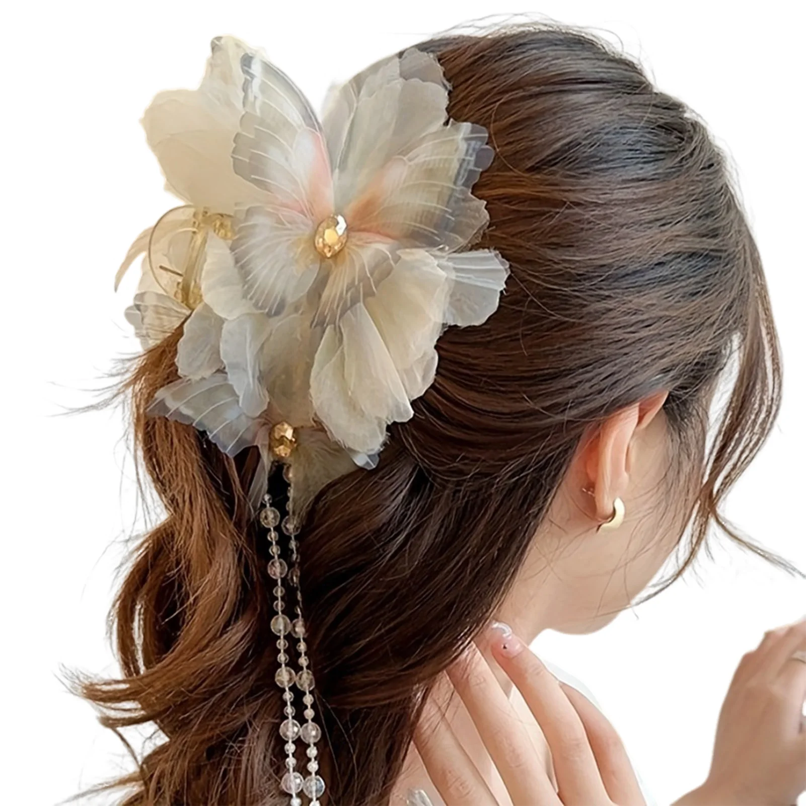 Haarschmuck für Frauen im chinesischen antiken Stil: Schmetterlings-Haarspange mit Quasten für Hanfu und Cheongsam – Haarstyling-Accessoires – Detail 7
