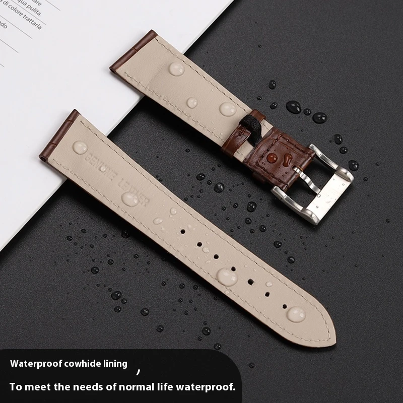 Head Layer Cowhide Watch Strap For Hamilton Ventura Series H24515551 H24515591 H24401731 Leather Watchband 21mm Black Brown