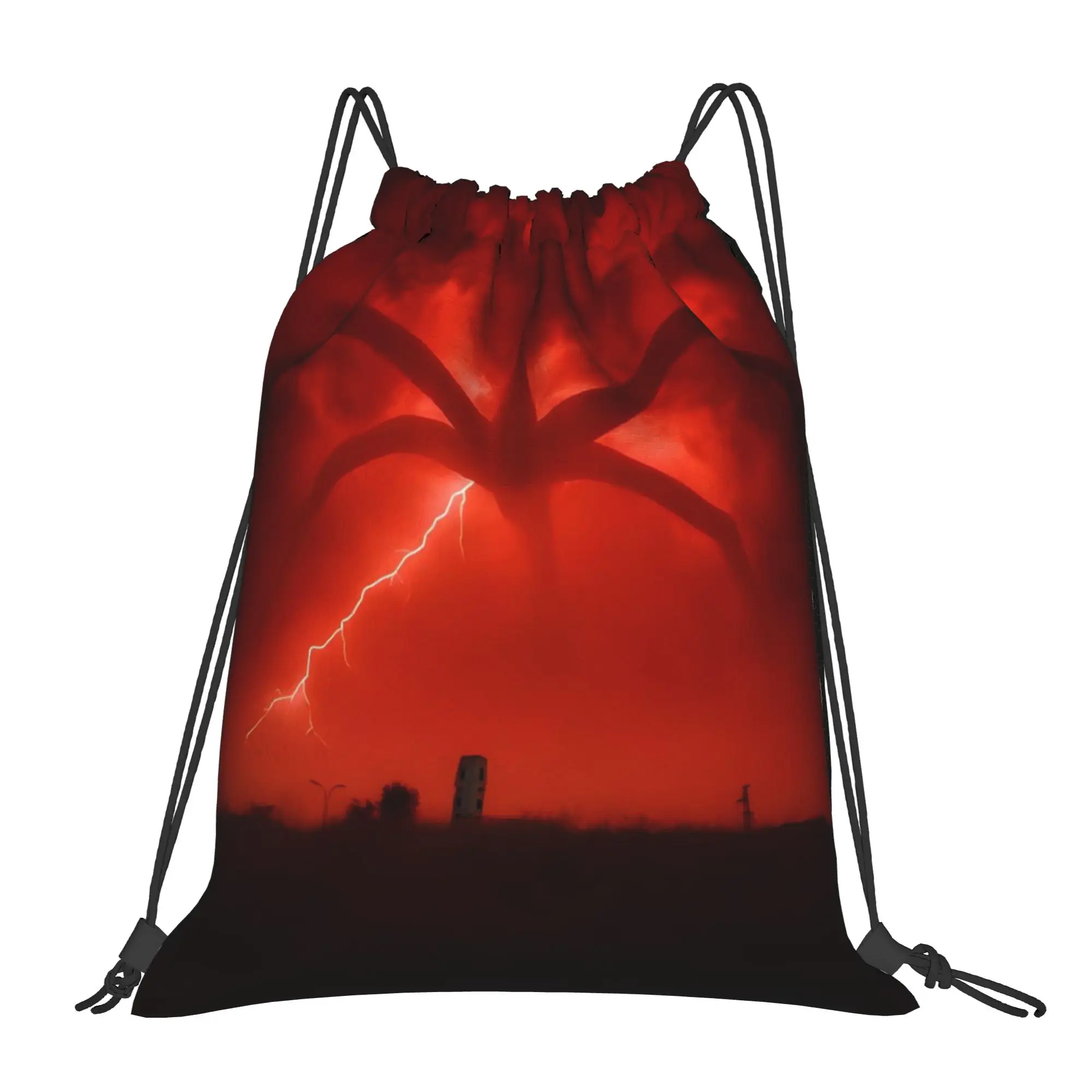 Mind Flayer 7 ST Multi-function Pocket Men Women Storage Backpack Teenager Travel Bag Print Drawstring Bags