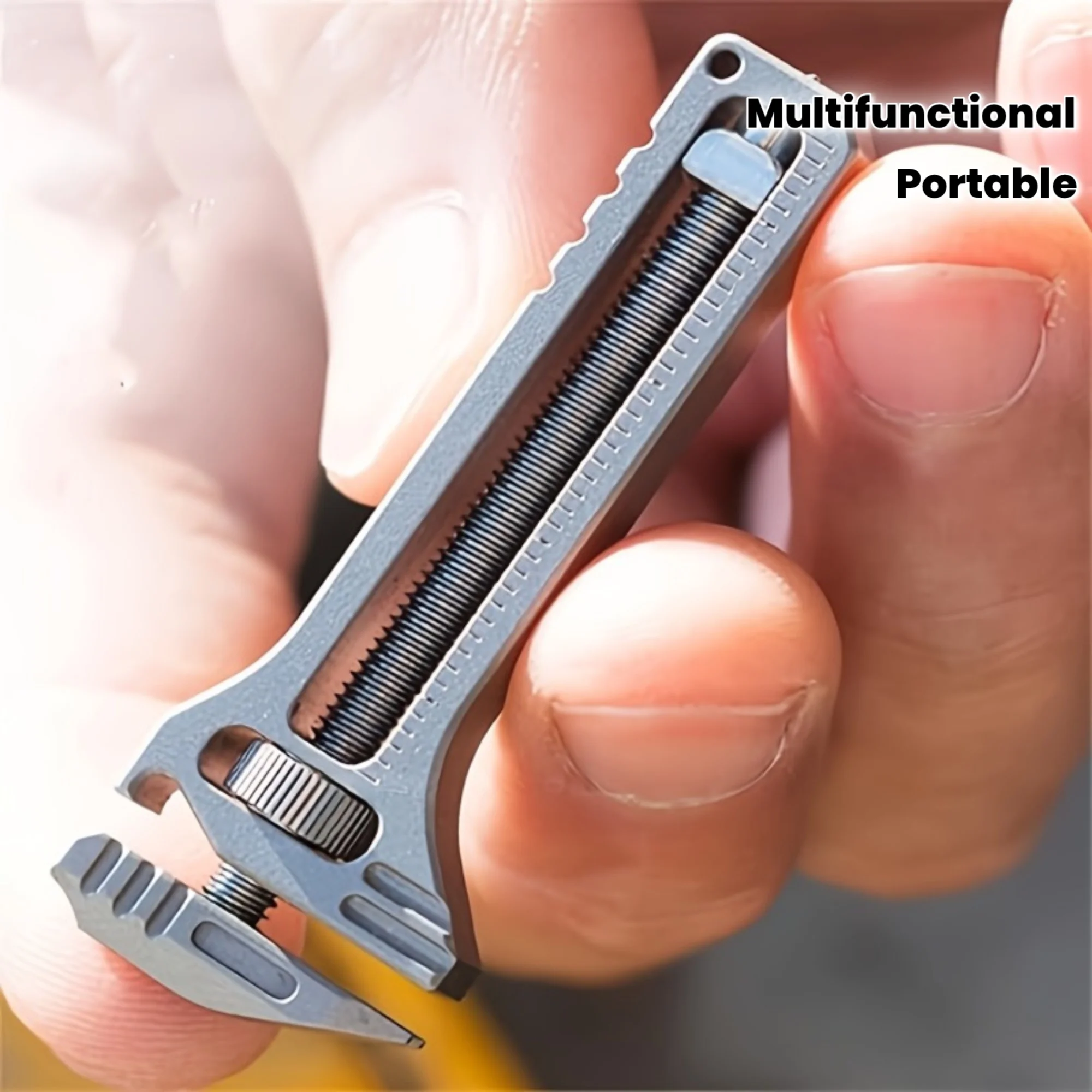 

2PCS Mini Wrench Pocket Portable Multitool Tools for Outdoor Camping Compact Zinc Alloy Bottle Opener Outdoor Small Tools