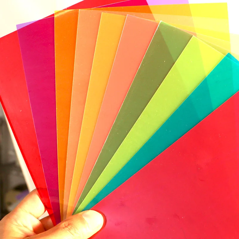 DUOFEN transparent PVC sheet clear color film A4 0.3mm home decoration DIY project material