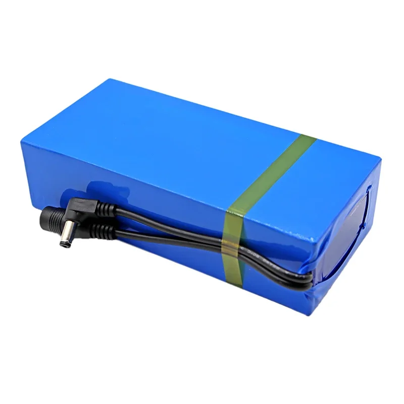 18650 3S4P12V10A lithium battery Built-in BMS 10000mah High capacity DC plug Carrying belt rechargeable battery+12.6V 1A charger