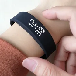 LED Digital Smart Bracelet Waterproof Smart Clock Smart Bracelet with Vibrating Alarm Clock Reminder