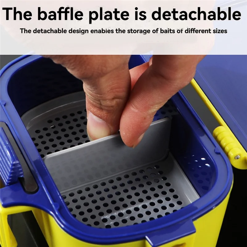 -A90P Versatile Fishing Bait Box Fish Hook Lure Fake Bait Box Breathable Moisture-Retaining For Earthworms And Live Lures