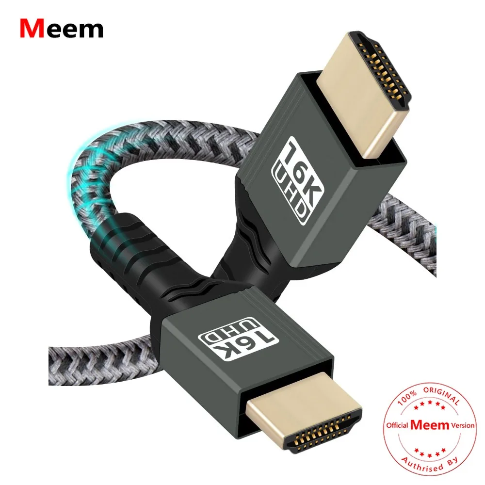 

Кабель HDMI 16K 96 Гбит/с, сверхскоростной, совместимый с HDMI, 16K@60 Гц, 8K@240 Гц, 4K@480 Гц для ПК, ноутбуков, HDTV, игровых мониторов, проекторов