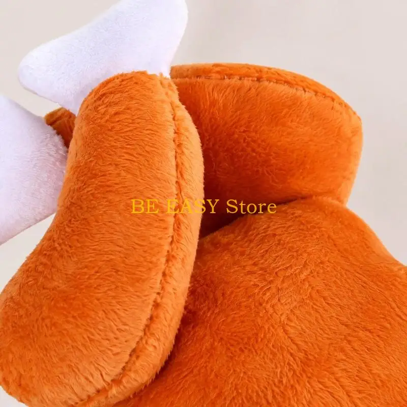 E28F Holiday Pet Costume Hat with 3D Chicken Shape, Short Plush Fabric, and a Flexible Adjustable Fastener for Pictures, Videos,