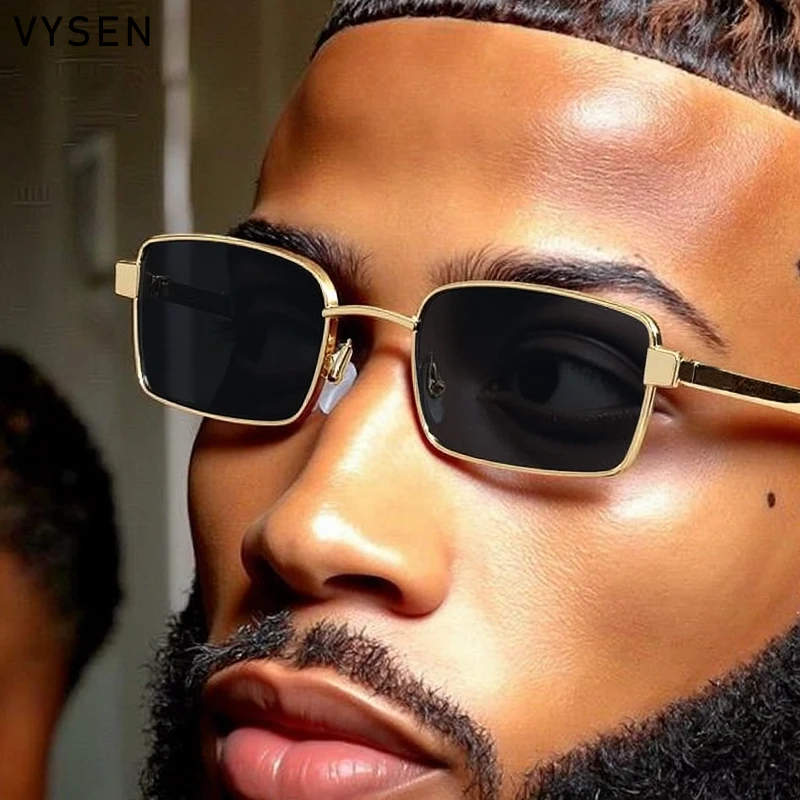 

Steampunk Rectangle Sunglasses Men 2025 Luxury Brand Vintage Small Frame Square Sun Glasses For Male Outdoor Eyewear UV400 Shade