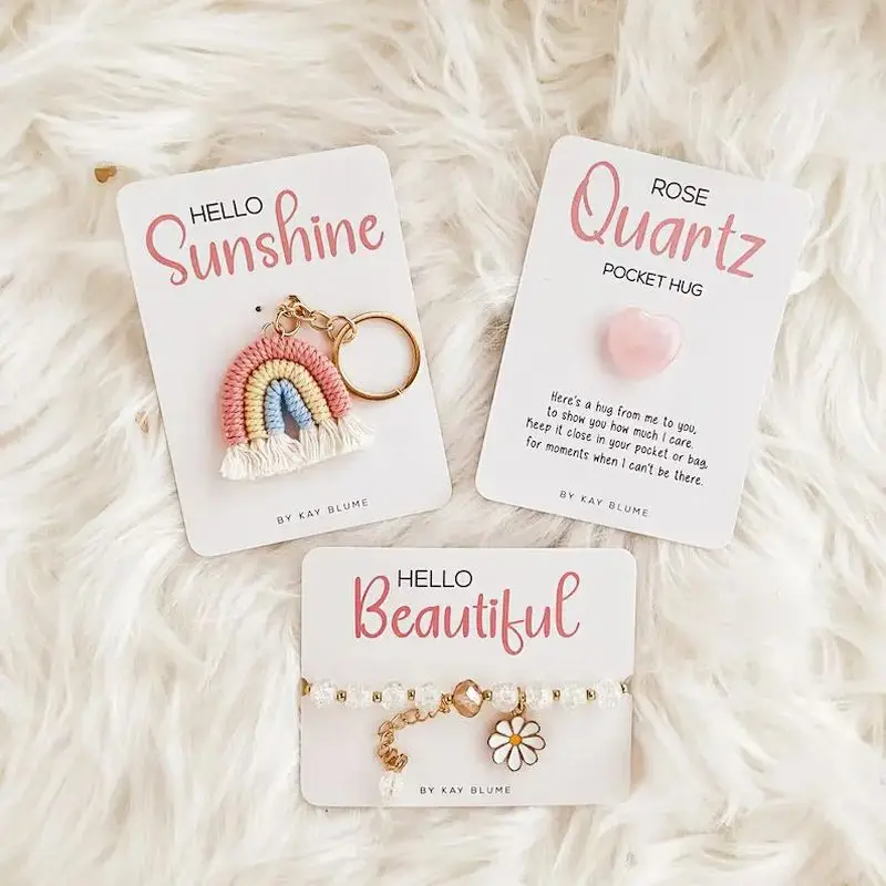 100PCS White Kraft Paper Custom Brand Name Personalize Jewelry Cardboard Earring Display Packing Card Necklace Holder Wholesale