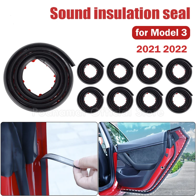 

Наклейки для автомобиля Tesla Model 3 2021 2022, уплотнительная лента для приборной панели, звукоизоляционные резиновые полосы для защиты от солнца, аксессуары для стайлинга автомобиля