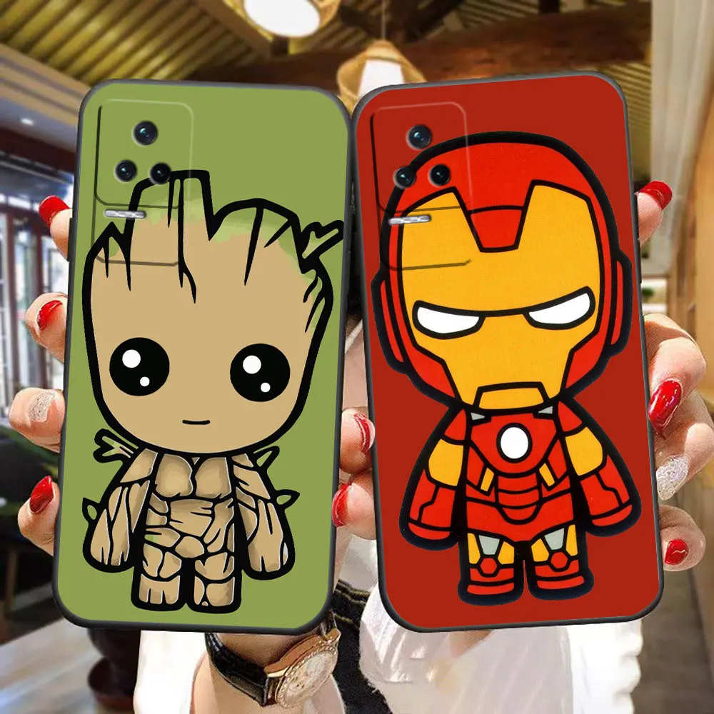 Marvel Groot Iran Spiderman Phone Case For Redmi K60 K40 K30 13C 12 12C 10 10C 9 9T 9C 9A 8 8A 7A 6A A2 GO ULTRA PLUS Case Funda