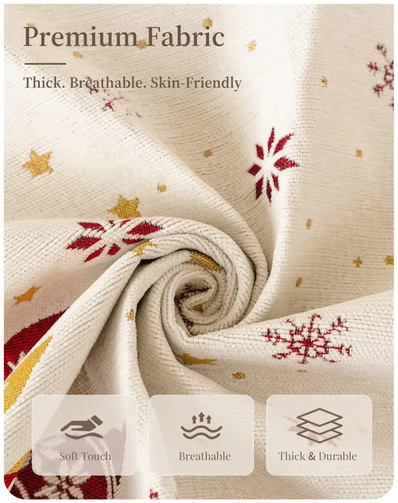 Chenille Weihnachts-Sofabezug Ganzjahres-Rutschfester Universeller Sofabezug Nicht Verblassende und Katzenfeste Sofakissen – Detail 10