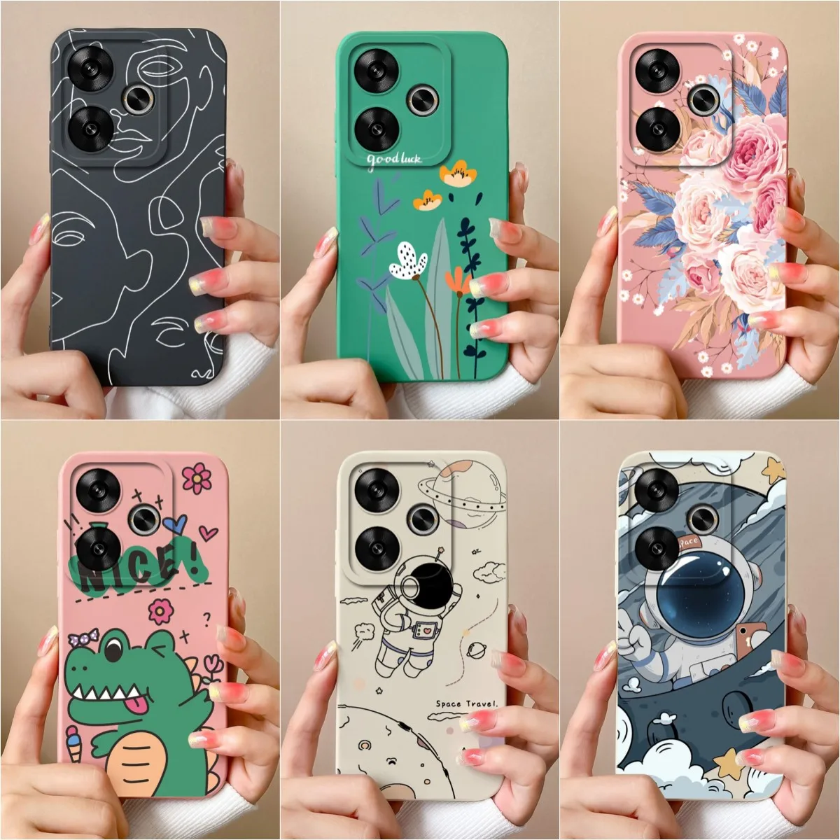 Case For Xiaomi Poco F6 Shell Soft Silicone Camera Protection Lovely Pilot Popular Back Cover For Xiaomi PocoF 6 5G Funda Bumper