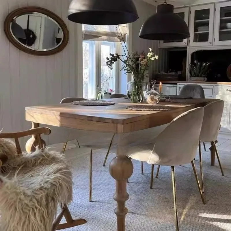 White Wooden Dining Tables Italian Japanese Center Modern Dining Tables Luxury Room Mesas De Restaurante Dining Tables Sets