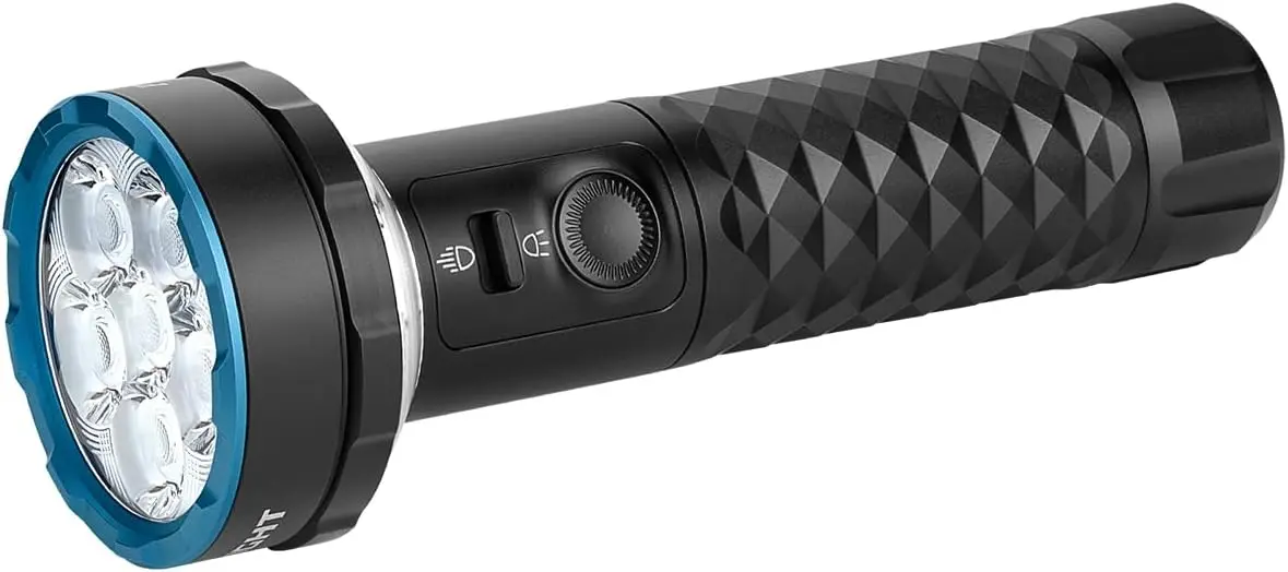 OLIGHT Prowess senter Lumen tinggi, senter Super terang 5,000 Lumen dapat diisi ulang dengan Sarung, Cha USB-C efisiensi tinggi