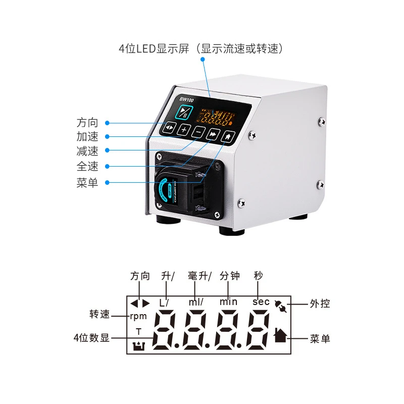 Pump industry BW100 micro peristaltic pump, high precision laboratory metering pump, micro constant flow pump