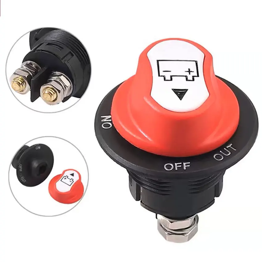 1PCS 50A 100A 200A Car Battery Disconnect Cut Off Kill Switch Rotary 12V 24V DC Power Isolator Auto Motorcycle Boat Accessories