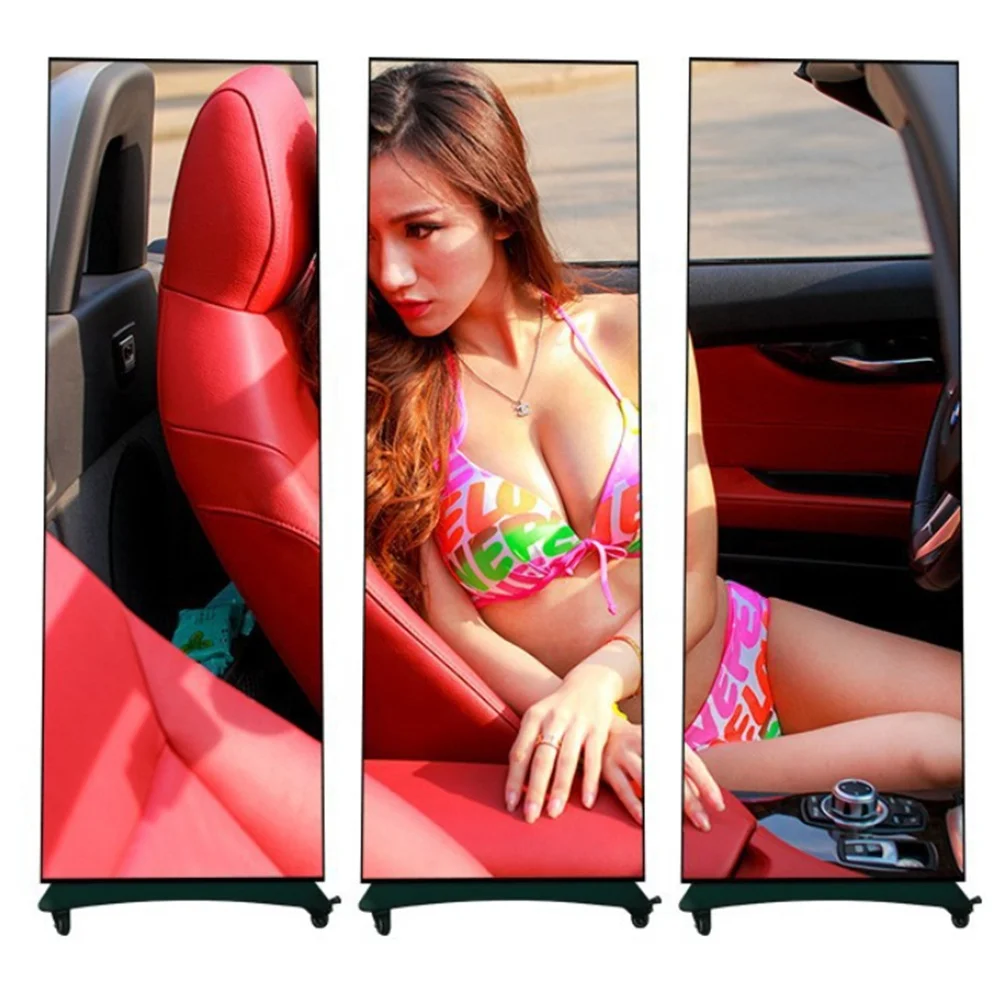 Outdoor Advertising Digital Transparent Panel 7 LED Poster Screen Full Color Flexible LCD for Elevator Wayfinding Rental Signage