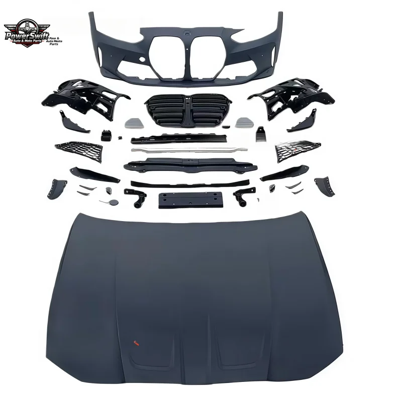 

Suitable for BMW i3 Modified Upgrade G80 M3 G82 M4 Front Bumper Assembly + Hood Grille Body Kit