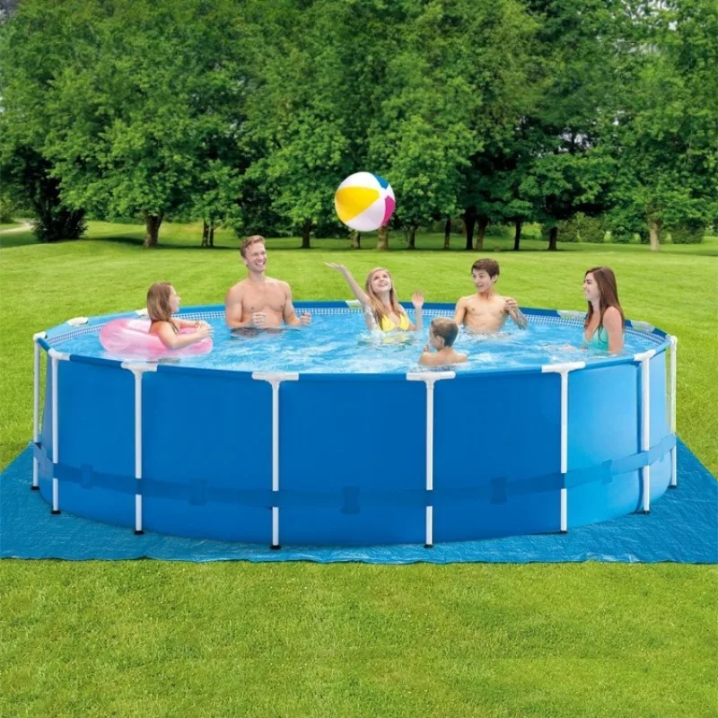 Oversized Adult Pipe Frame Paddling Pool 457*122cm Family Stand Swimming Pool 28242