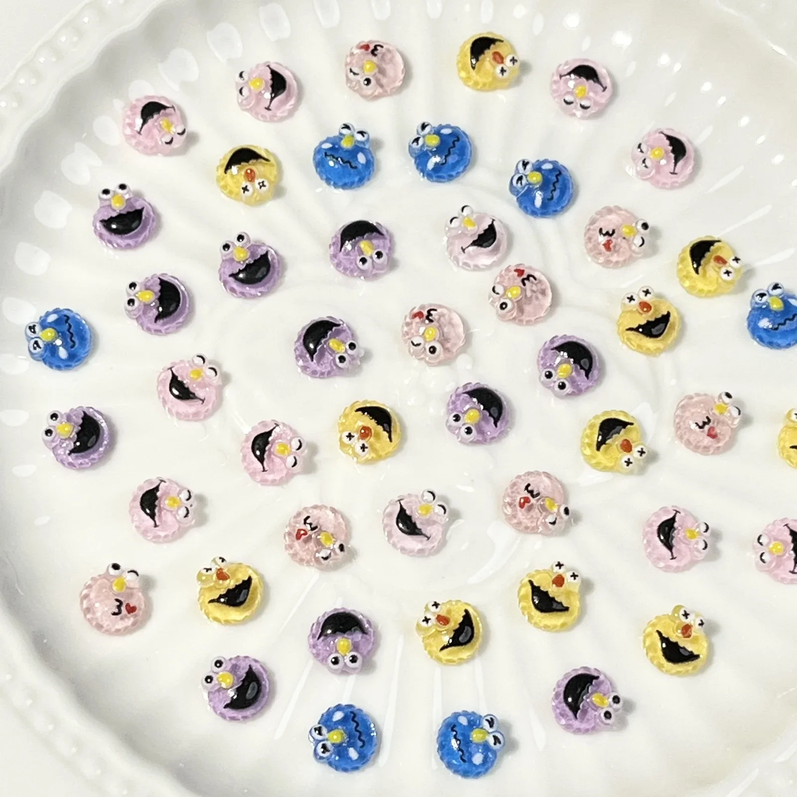 20 ชิ้น disney monster การ์ตูนเล็บ charms สําหรับ diy เล็บน่ารัก mini เรซิ่น flatback ตกแต่งเล็บ