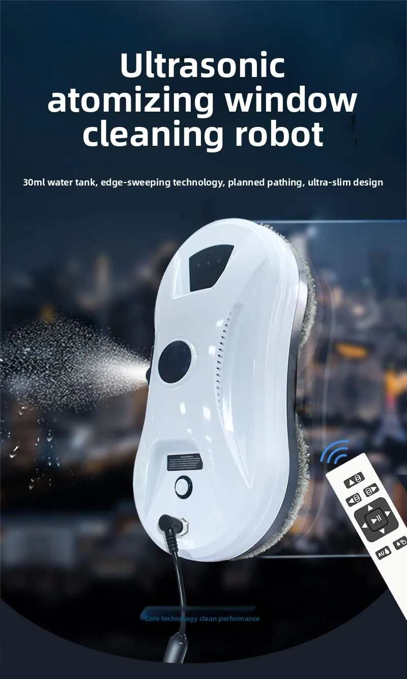 Automatic Water Spray Window Cleaning Robot Smart Home Window Cleaning High-rise Double-sided Glass Cleaning Artifact