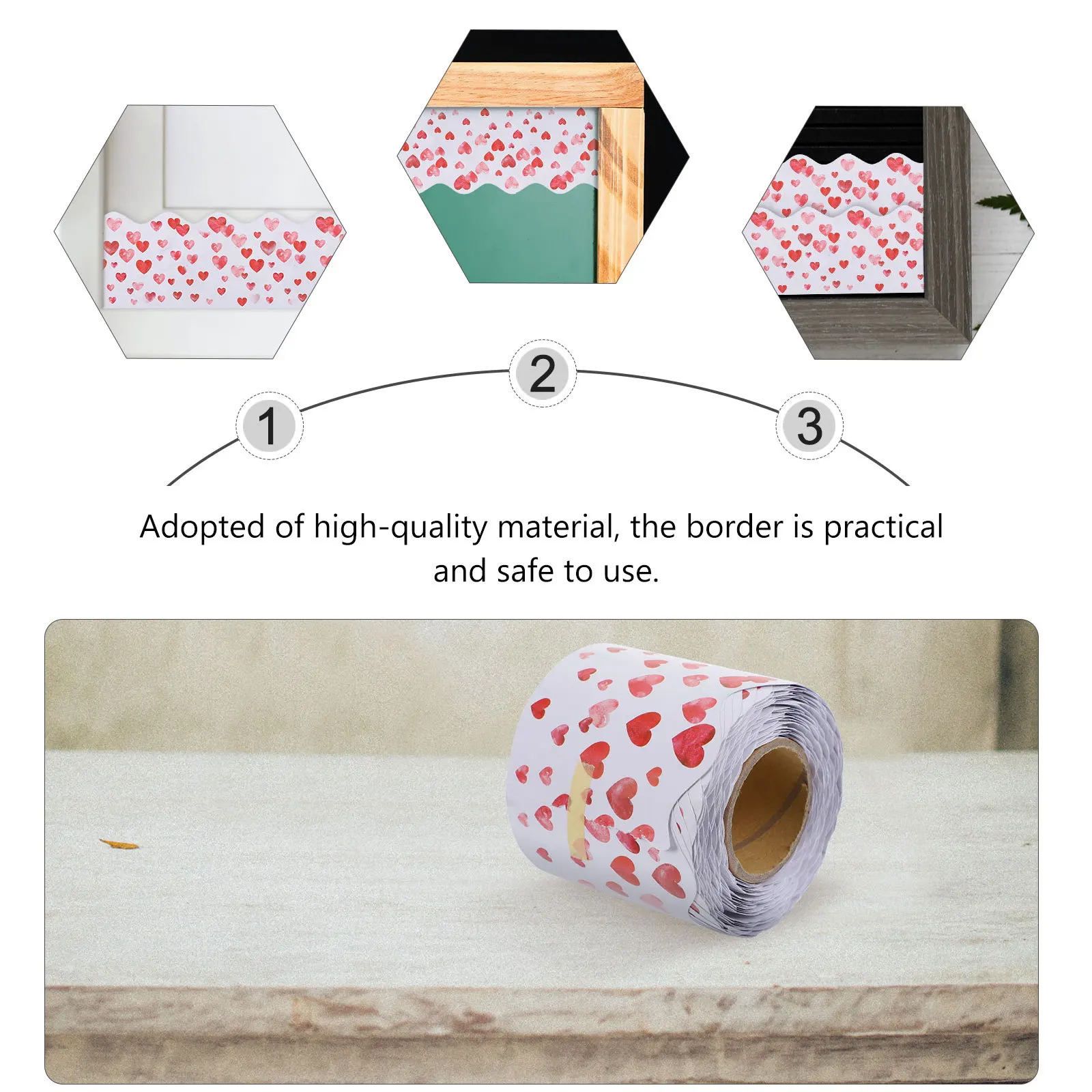 

1 Roll Classroom Blackboard Border Sticker Scalloped Bulletin Board Borders Board Decorations Bulletin Borders Stickers