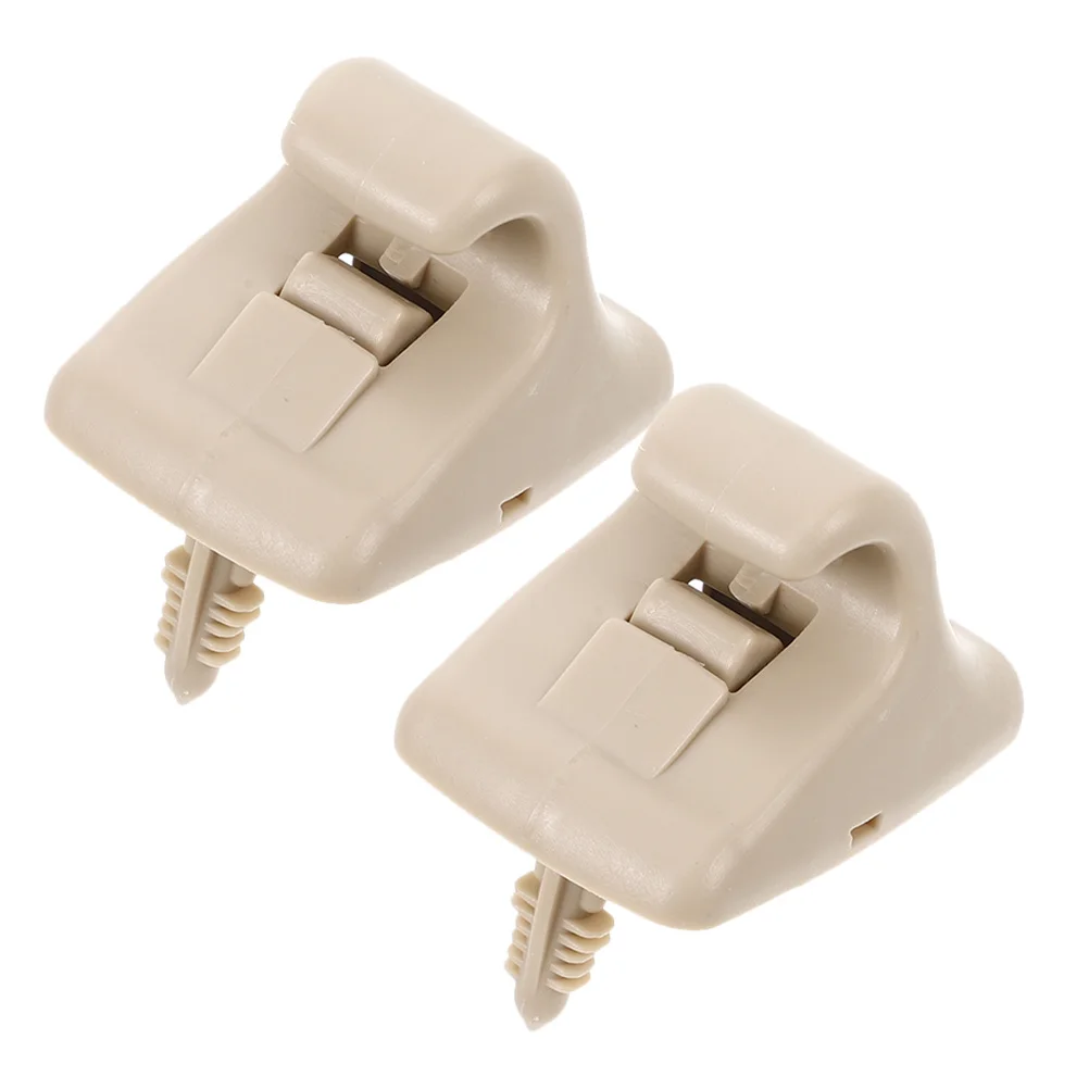 

2Pcs Sun Visor Clip Replacement Strong Plastic Retainer Compact Design No Tools Needed Car Interior Organizer Fastening Clip Set