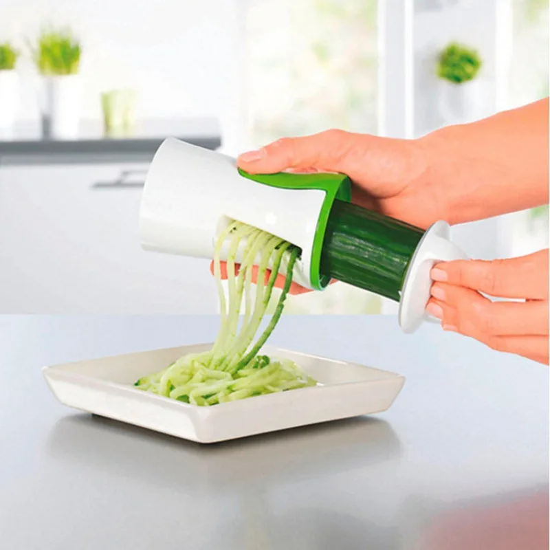Handheld Spiralizer Vegetable Fruit Slicer Adjustable Spiral Grater Cutter Salad Tools Rotary Grater Kitchen Items accessories