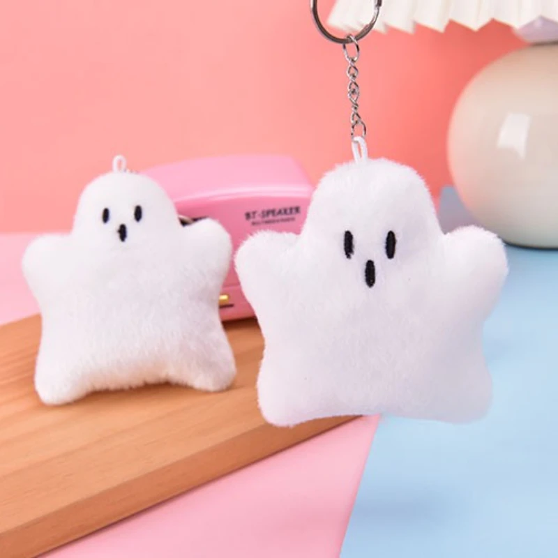 

Little Ghost Children's Plush Toy Bag Keychain Pendant Doll Student School Season Small Gift Пушистая Игрушка Для Ключей