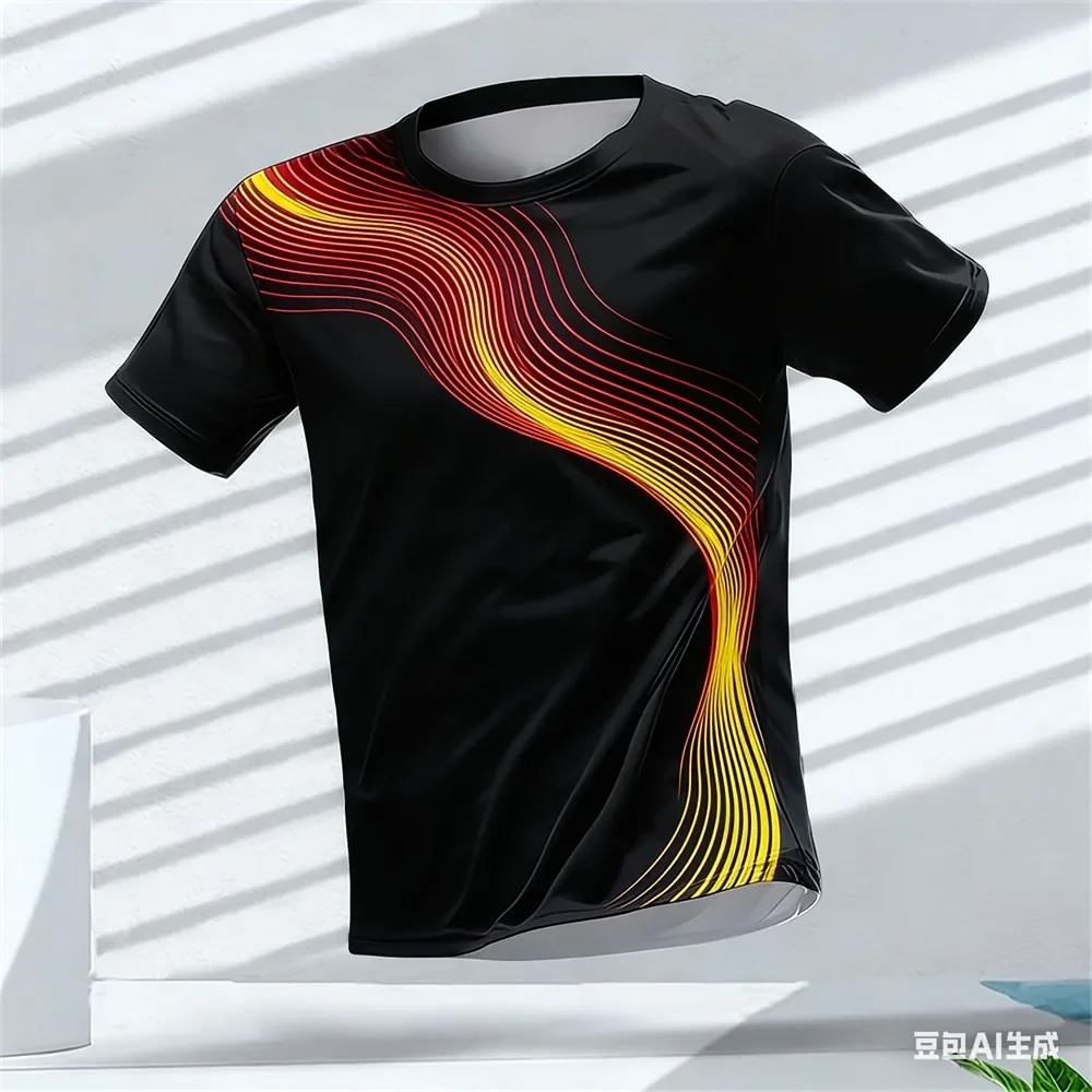 2026 Fashion New Heart Dots Abstract Graphic T Shirt for Men 3DGradient White Dot Print Short Sleeve Fitness T-shirt Tops