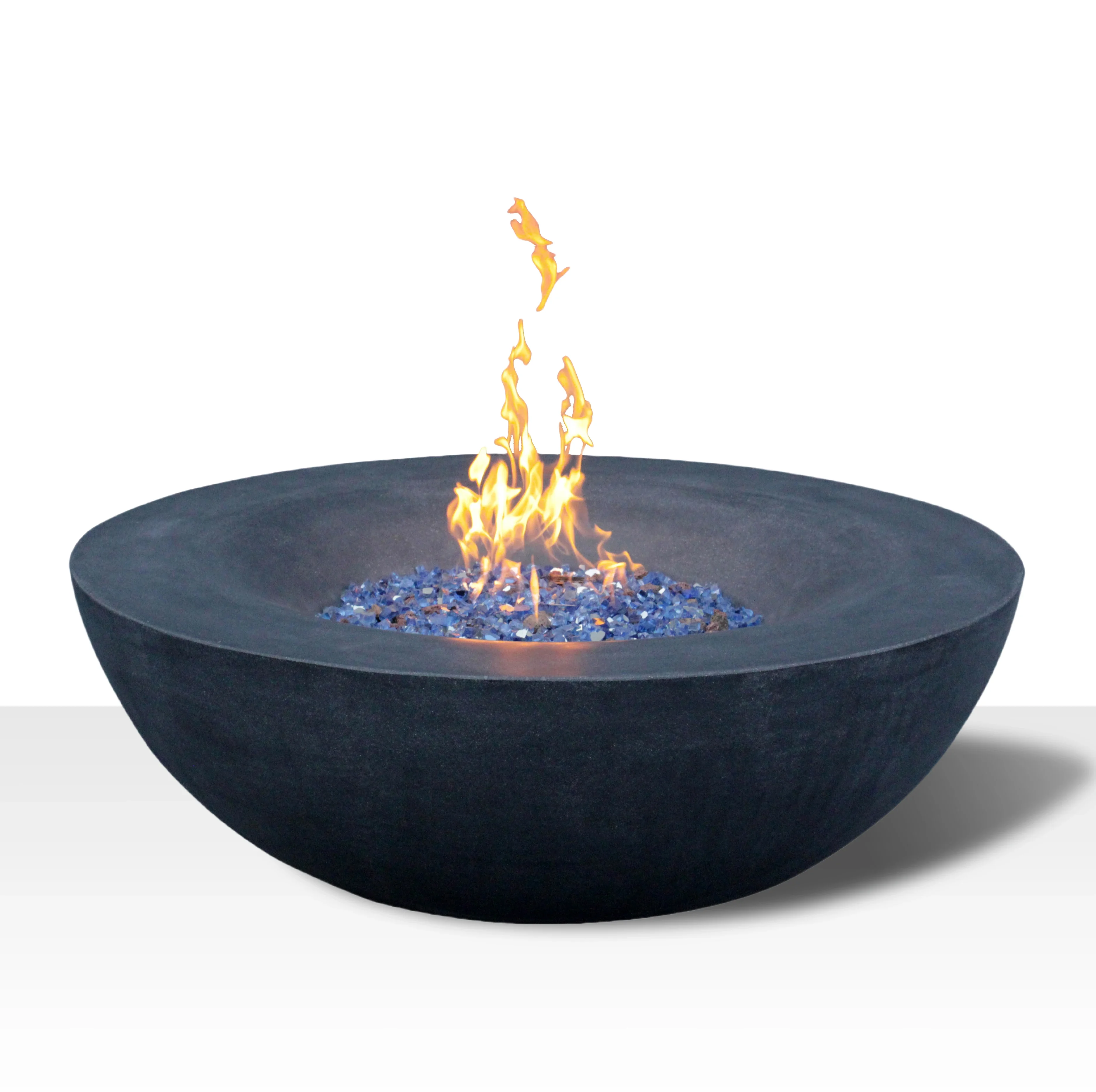 

Modern Outdoor Furniture with Propane Fire Pit Bowl Made From Durable Concrete