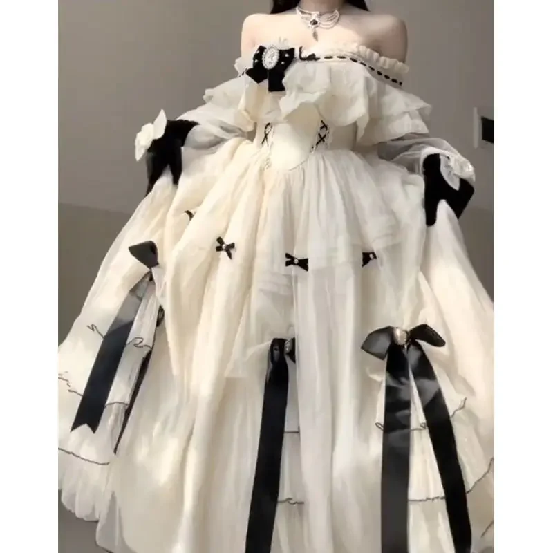 Coalfell Elegant Miss Generative Color Lolita Fairy Sweet Dress Women Ultimate Beauty Lolita Escape Princess Evening Dress