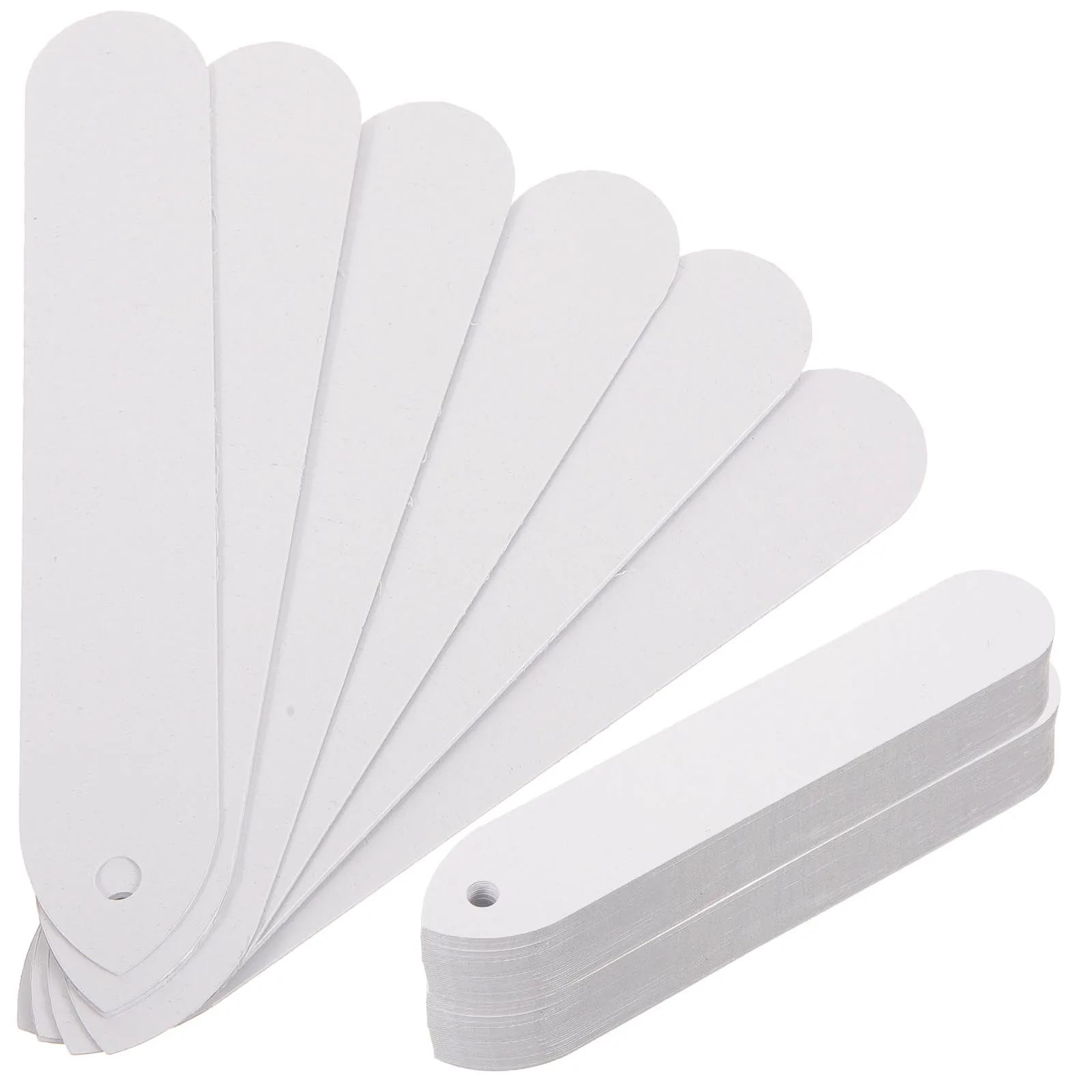 

100 Pcs White 10x2 Waterproof Plant Labels PVC Tags Stakes for Outdoor Garden Vegetable Signs Easy Insert