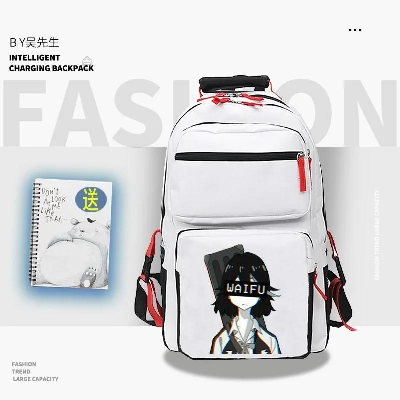 27×46×24cm Black White Black Red, Kill La Kill, Kiru Ra Kiru, Anime, Student Kids Teens School Bags, Backpacks, Girls Boys