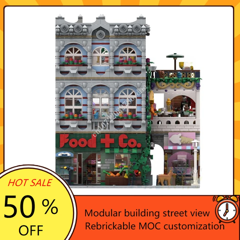 Décennie s de construction de modèle de vue sur la rue, épicerie modulaire, PRMOC créatif, architecture, assemblage de bricolage, jouets modèles, cadeaux, 4045 pièces