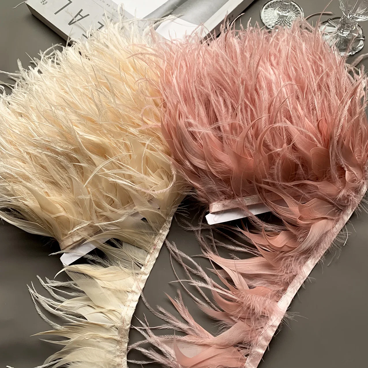 10 M Renkli Devekuşu Tüyü Trim - Fringe Ribbon Sewing incelemesi ve fiyatı