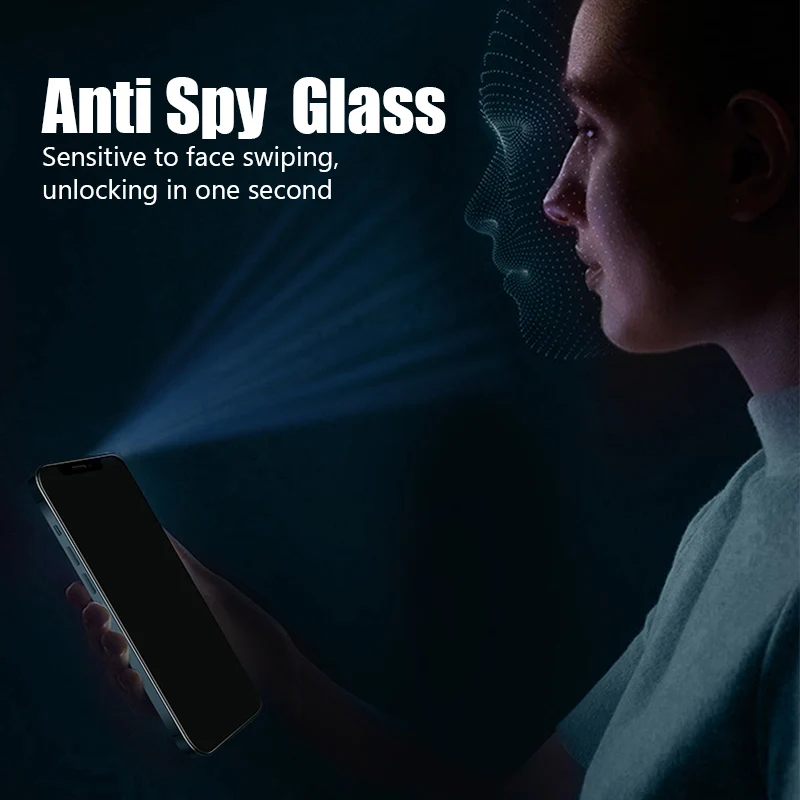 3 قطعة حامي شاشة الخصوصية آيفون 11 12 13 14 15 16 17 برو ماكس Mini Air E 7 8 Plus SE 2020 2022 X XS XRAnti-Spy Glass