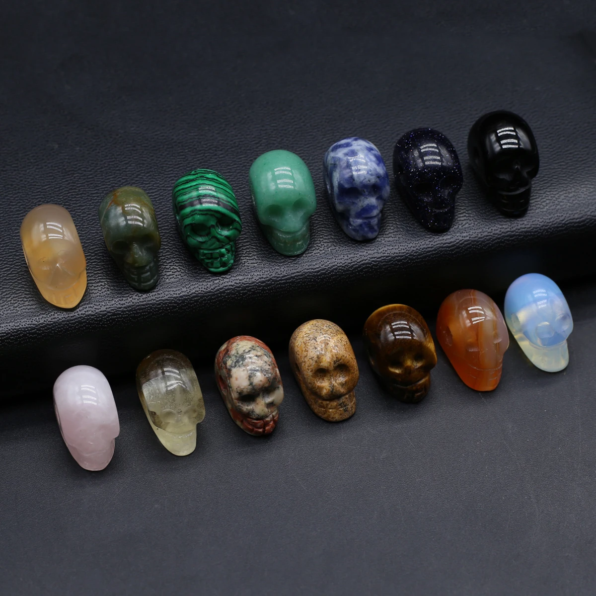 3pcs/lot Natural Stone Bead Skull Head Natural Agates Beads for Making DIY Jewerly Necklace Bracelet Accessories 19x11x15mm