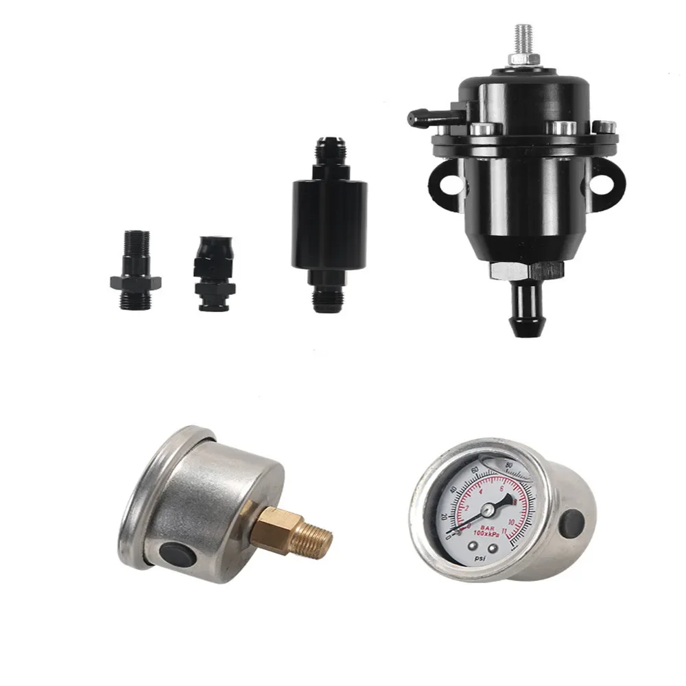 Fuel Pressure Regulator Gauge Rail Line Kit For B-Series B16 B18 B20 Si LS GSR