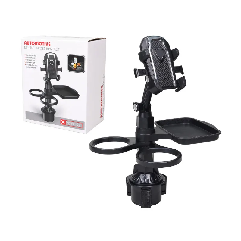 صينية دوارة للسيارة متعددة الوظائف، كوب قهوة اثنين في واحد، حامل أكواب الماء، طاولة طعام، صينية دوارة، تخزين لوحة متعددة الأغراض