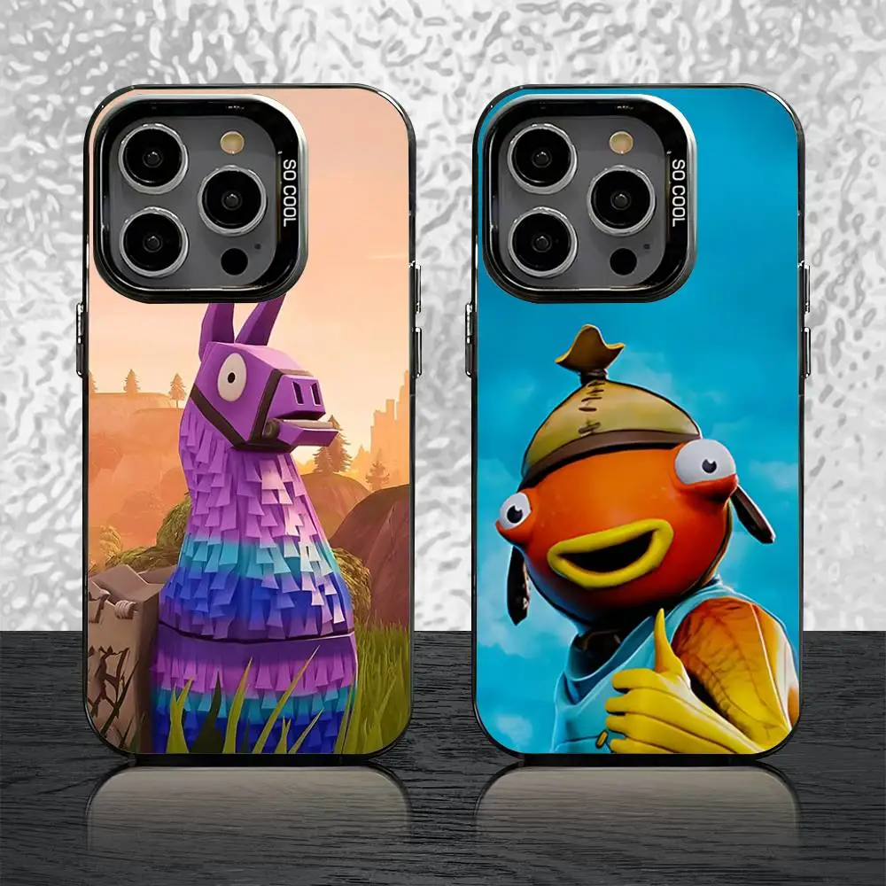 

Hot Game F-ForT-niteS Phone Case For iPhone 16,15,14,13,12,11,Pro,XS,Max,Plus,Mini,SE Black Candy Matte Shockproof Cover