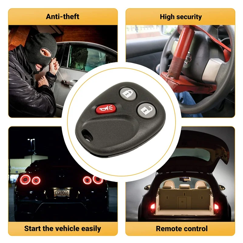 

Keyless Entry Car Key Fob LHJ011 Parts For Chevy Silverado Tahoe Suburban GMC Sierra Yukon Hummer H2 Cadillac Escalade,2Pcs-X67A