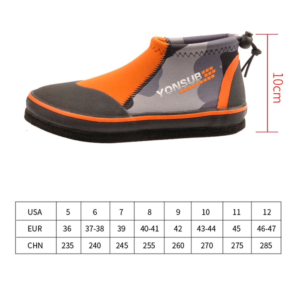 1pair River Tracing Shoes Wading Shoes For Men Women Amphibious Professional Felt Sole Anti-Slip Shoes Diving Accessories