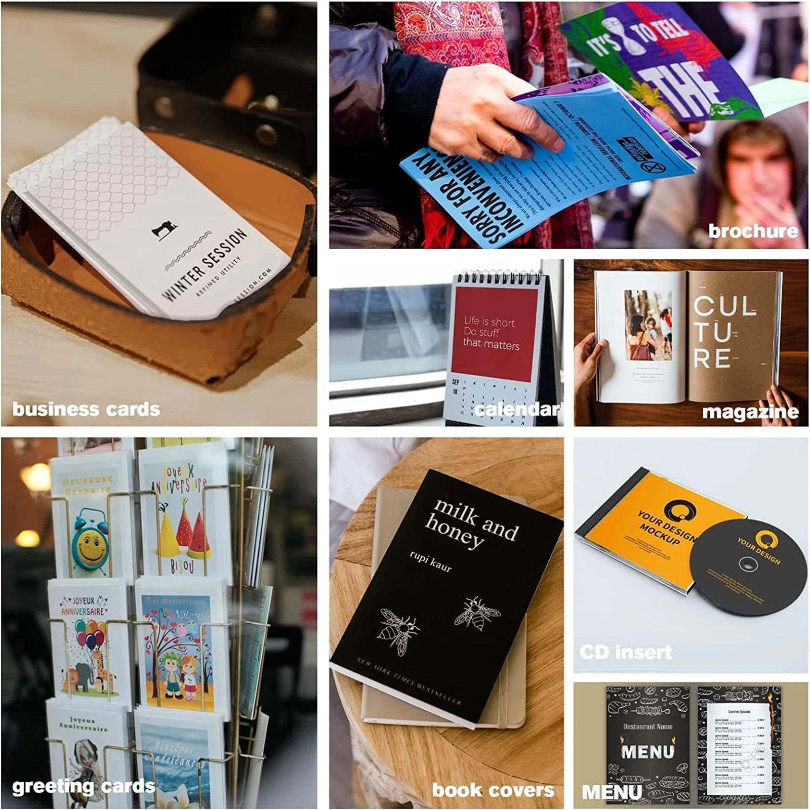 20 Sheets A4 Glossy Photo Paper for Inkjet Printer, Bright Color, Suitable for Photography, Family, Festivals